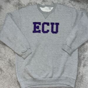 Vintage Sewn Letters ECU East Carolina Pirates Retro Sweatshirt XLT Tall Long
